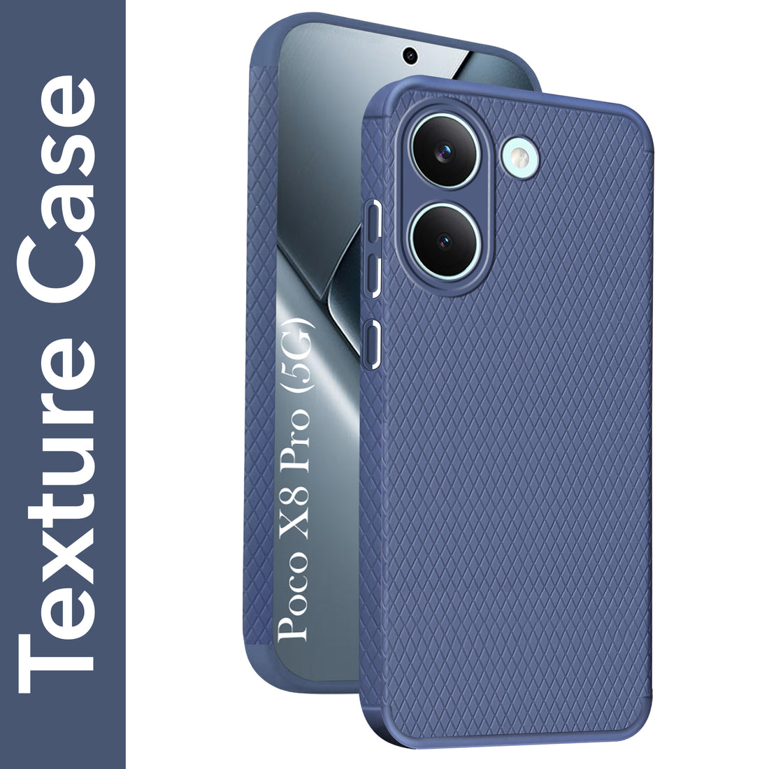 For Poco X8 Pro Back Cover Case Liquid Silicone (Camera Protection | Side Grip Texture | Soft and Flexible)