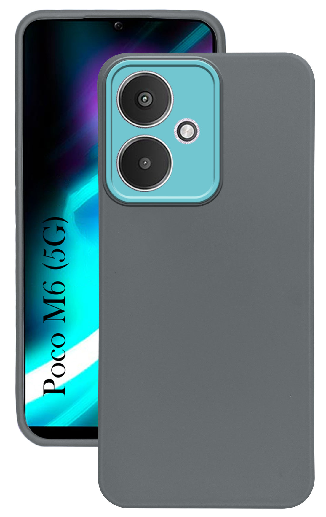 For Poco M6 5G Back Cover Case (Dual Color Matte Finish | Full Camera Protection | Sleek and Professional)