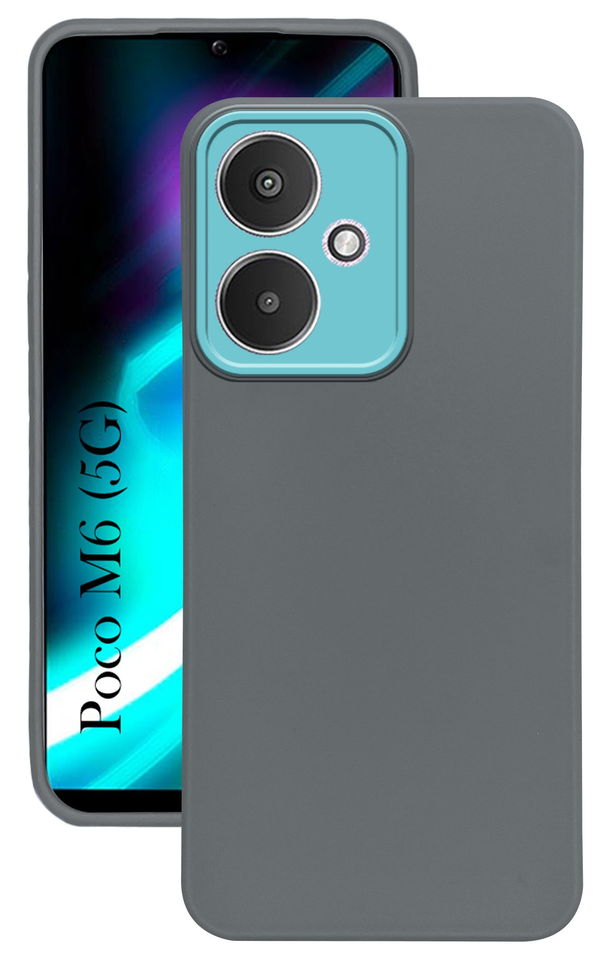 For Poco M6 5G Back Cover Case (Dual Color Matte Finish | Full Camera Protection | Sleek and Professional)