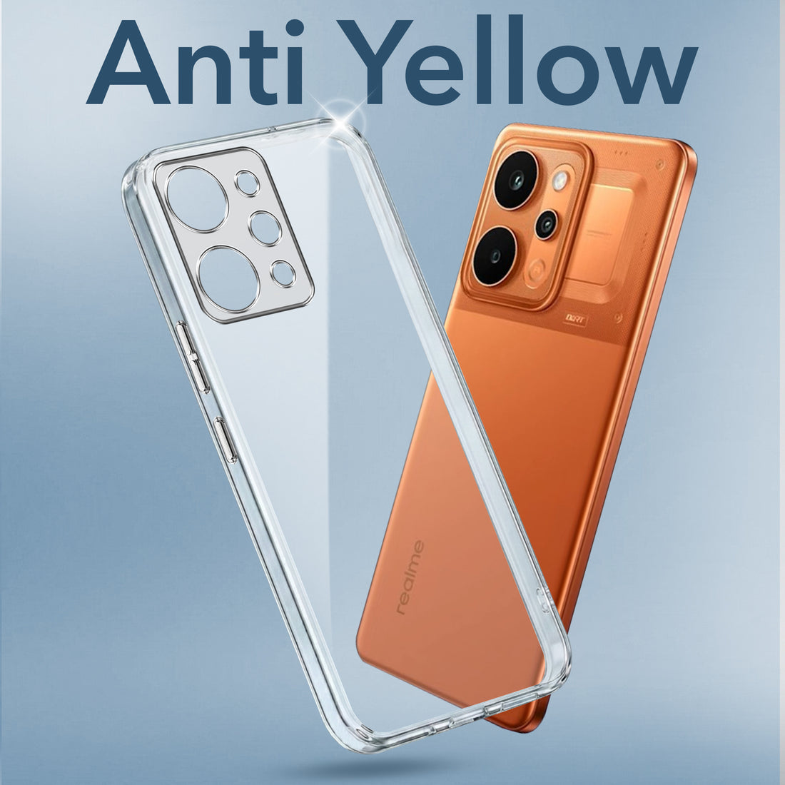 For Realme P4 Power 5G | Realme Narzo Power Back Cover Case Lifetime Anti-Yellow Clear (Sleek Hard Crystal | Shockproof and Camera Protection)