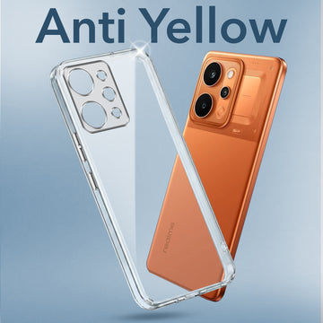 For Realme P4 Power 5G | Realme Narzo Power Back Cover Case Lifetime Anti-Yellow Clear (Sleek Hard Crystal | Shockproof and Camera Protection)