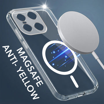 For OnePlus 15 5G Back Cover Case Lifetime Anti-Yellow MagSafe Compatible Clear (Sleek Hard Crystal | Shockproof and Camera Protection)