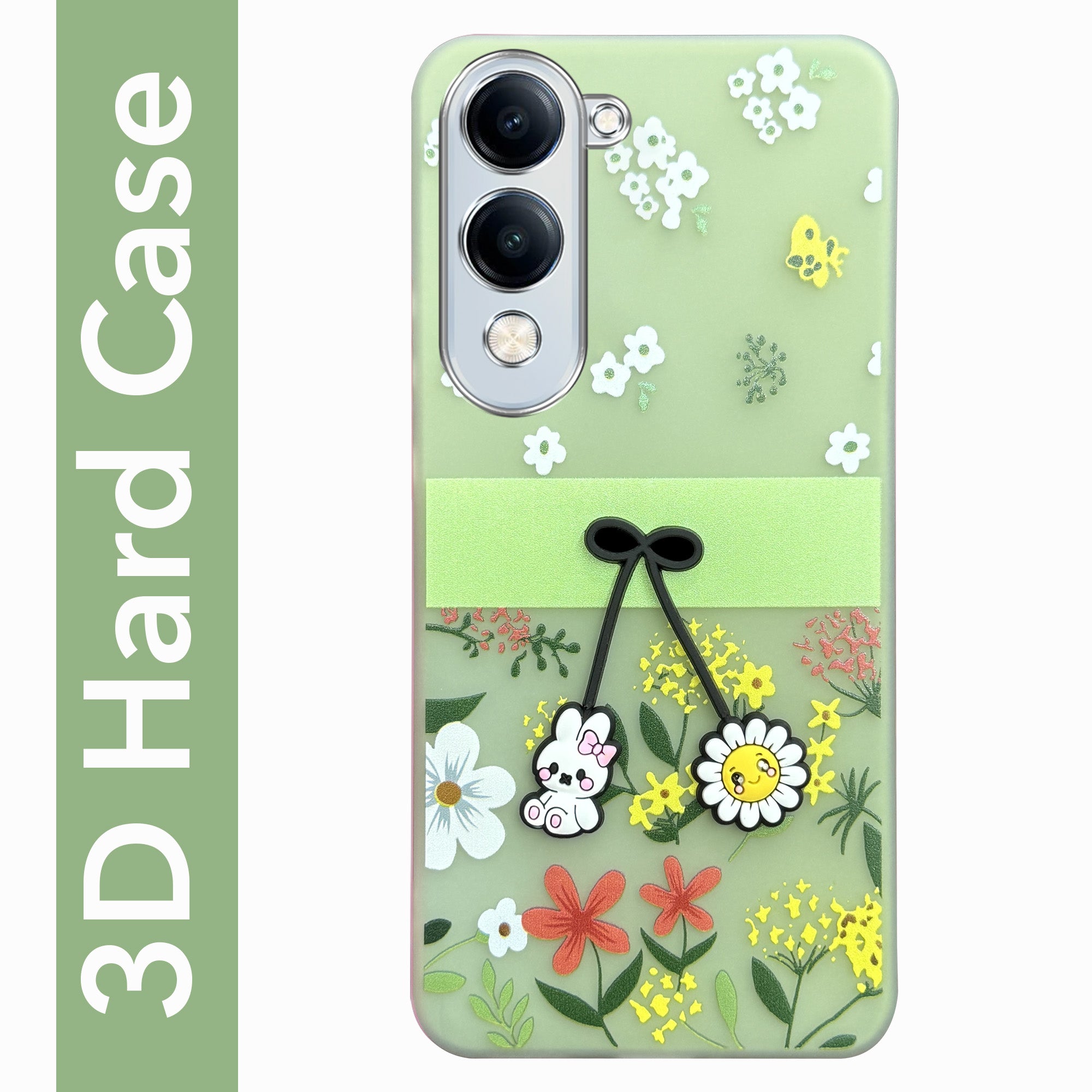 For Vivo Y19 | Vivo Y19e | Vivo T4 Lite Back Cover Case (3D Cute Cartoons | Hard Back Side Soft | Matte Premium Finish | HD Printing) (Copy)