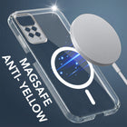 For Poco X4 Pro 5G Back Cover Case Lifetime Anti-Yellow MagSafe Compatible Clear (Sleek Hard Crystal | Shockproof and Camera Protection)