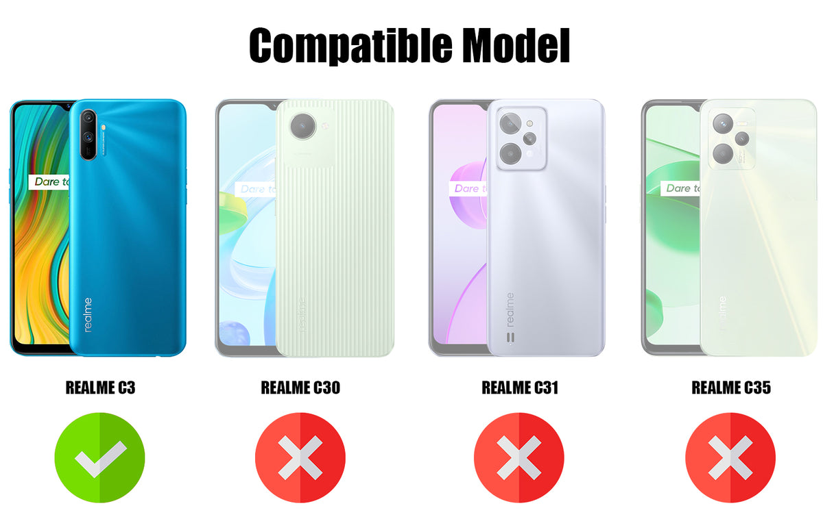 For Realme C3 Back Cover Case (Matte Finish Silicone with Inside Fiber Cloth)