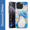 For iPhone 16 Pro Max Back Cover Case (Luxury Floral Glitter Cute Butterfly | Diamond Studded Camera Bump | Girls & Women Design)