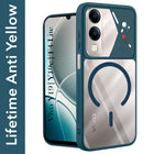 For Vivo Y19 | Vivo Y19e | Vivo T4 Lite Back Cover Case Lifetime Anti-Yellow Clear (Camera Protection | Side Grip | Wireless MagSafe Compatible)
