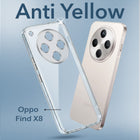 For Oppo Find X8 Back Cover Case Lifetime Anti-Yellow Clear (Sleek Hard Crystal | Shockproof and Camera Protection)