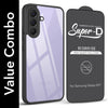 For Samsung Galaxy A57 5G Combo with Back Cover and 9H Tempered Glass (Lifetime Anti-Yellow | Crystal Clear Shockproof | Oleophobic Coating Screen Glass)