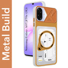 For Samsung Galaxy A07 5G | F70e 5G Metallic Back Cover Case (Metallic Camera Protection & Buttons | Translucent Milky Shade | Hard Polycarbonate)