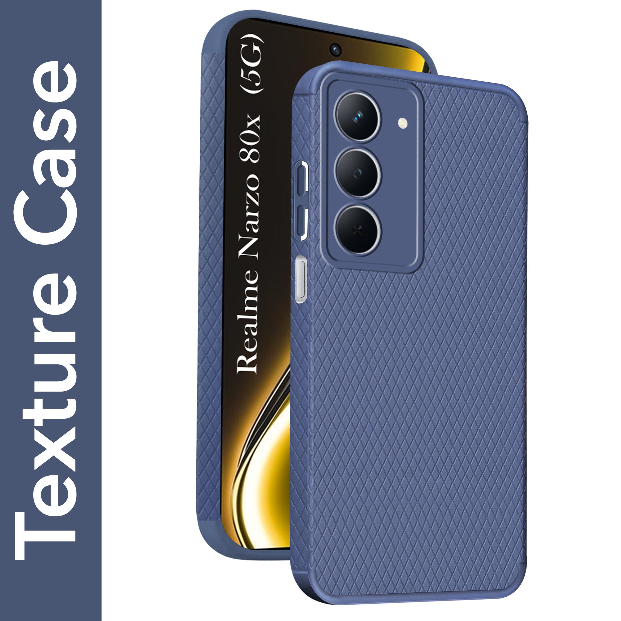 For Realme Narzo 80x Back Cover Case (Liquid Silicone | Side Grip | Camera Protection)