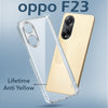 For Oppo F23 5G Back Cover Case Lifetime Anti-Yellow Clear (Sleek Hard Crystal | Shockproof and Camera Protection)