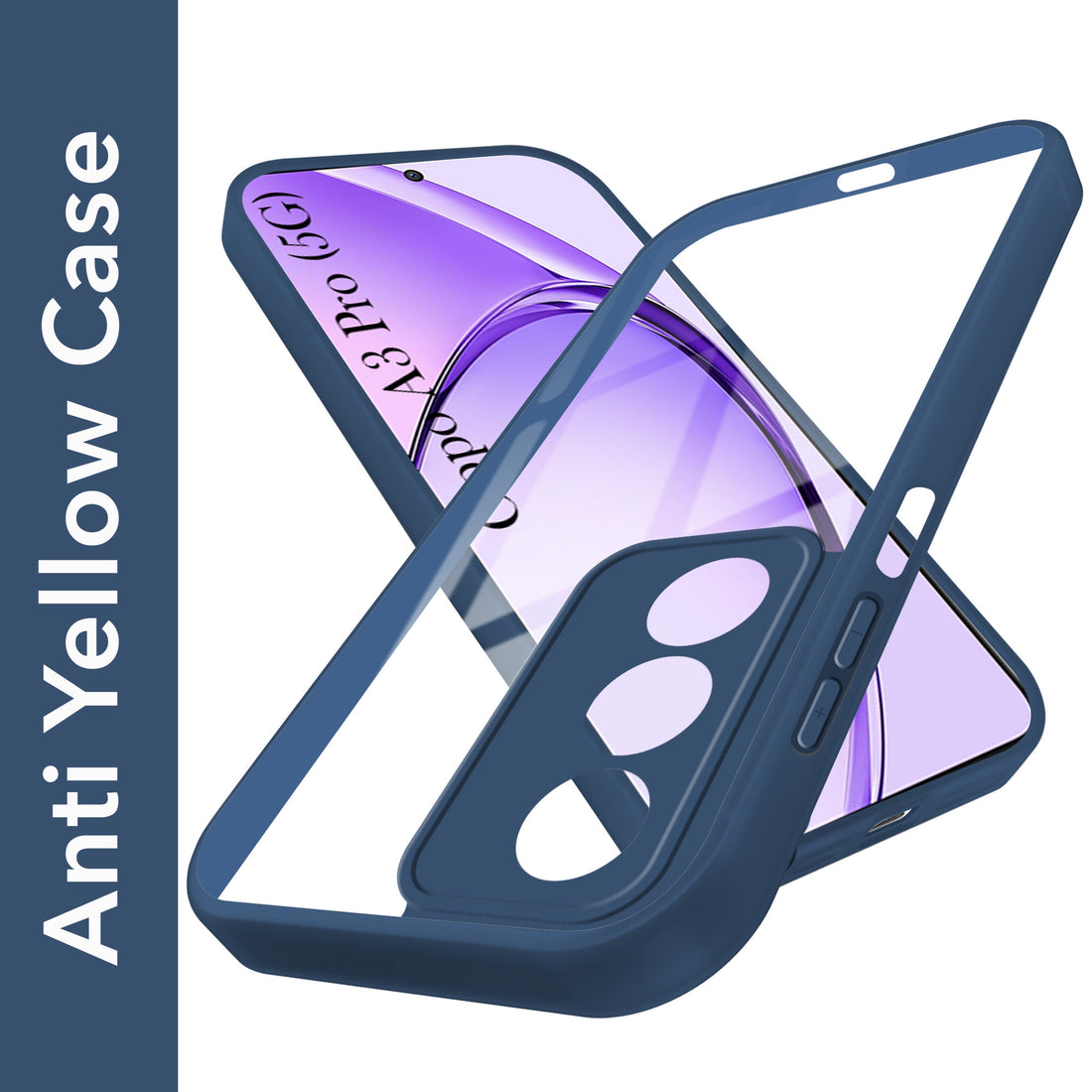 For Oppo A3 Pro 5G Back Cover Case Ultra-Hybrid  (Lifetime Anti Yellow | Anti Scratch | Crystal Clear Shockproof)