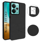For Realme 14T Back Cover Case (Glass Like Camera Protection | Leather Feel | Minimalist Professional Grip)