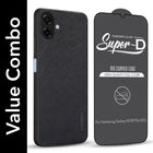 For Samsung Galaxy A07 5G | F70e 5G Combo (Textured Grip Design | Micro-Fiber Cloth Inside | Oleophobic Coating Screen Glass)