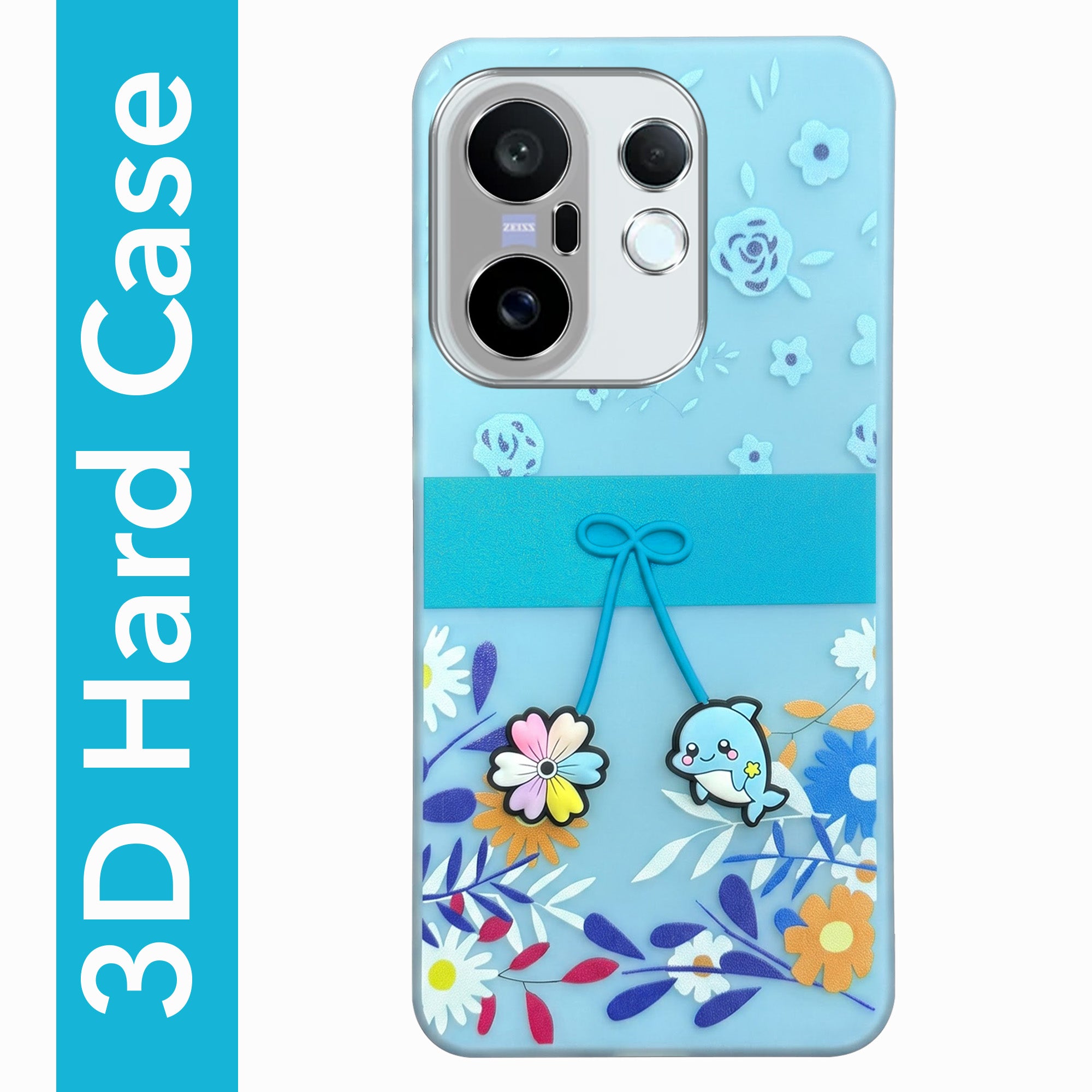 For Vivo X200 FE Back Cover Case (3D Cute Cartoons | Hard Back Side Soft | Matte Premium Finish | HD Printing)