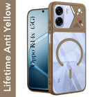 For Oppo K14x 5G Back Cover Case Lifetime Anti-Yellow Clear (Camera Protection | Side Grip | Wireless MagSafe Compatible)