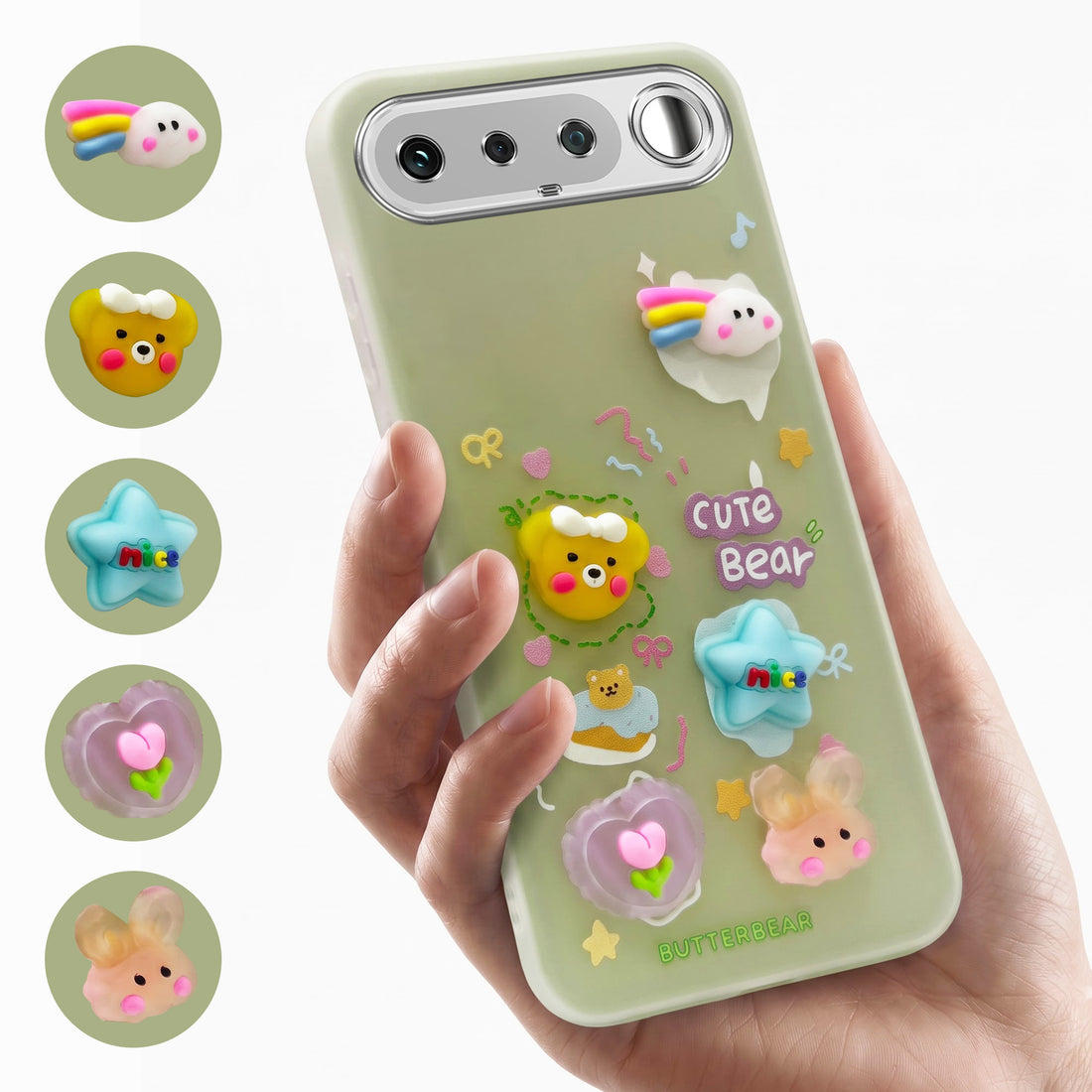 For Realme 16 Back Cover Case (3D Cute Cartoons | Hard Back Side Soft | Matte Premium Finish | HD Printing)