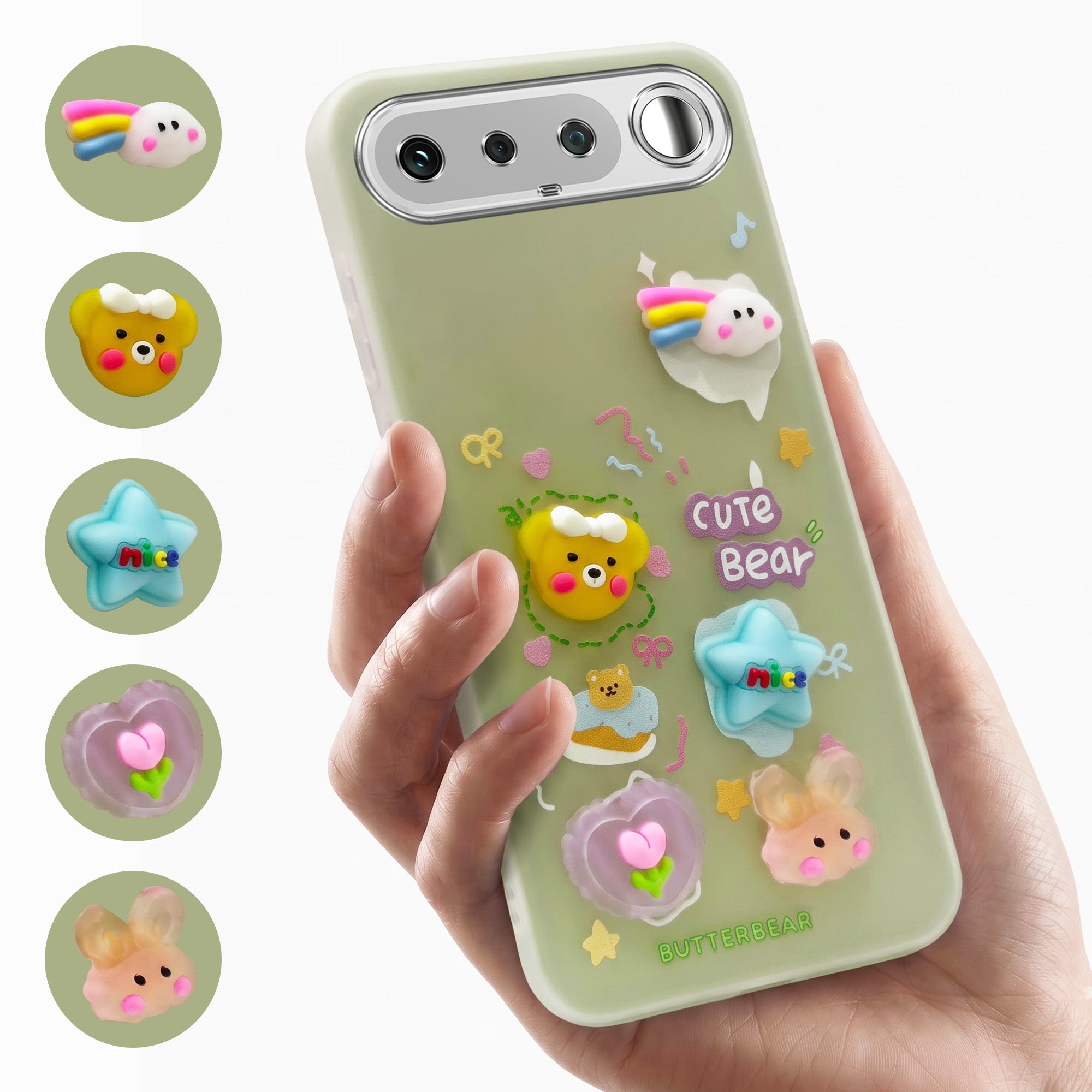 For Realme 16 Back Cover Case (3D Cute Cartoons | Hard Back Side Soft | Matte Premium Finish | HD Printing)