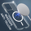 For Vivo Y75 5G | Y55 5G Back Cover Case Lifetime Anti-Yellow MagSafe Compatible Clear (Sleek Hard Crystal | Shockproof and Camera Protection)