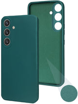 For Samsung Galaxy S25 Back Cover Case ( Matte Finish Silicone with Inside Fiber cloth)