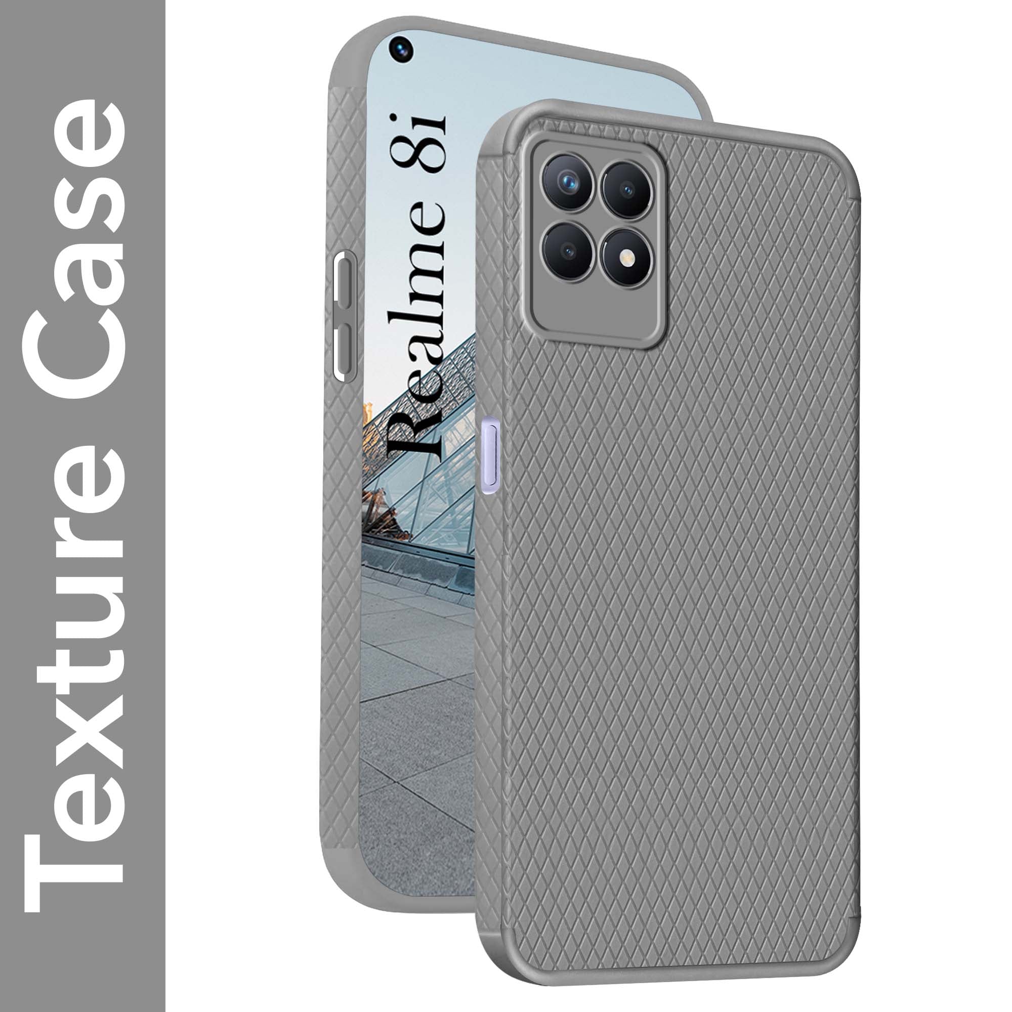 For Realme 8i Back Cover Case (Liquid Silicone | Side Grip | Camera Protection)
