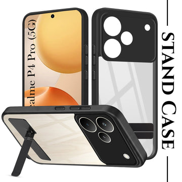 For Realme P4 Pro Back Cover Case (Built-in Stand | Lifetime Anti Yellow | Kickstand Shockproof | Camera Protection | MagSaFe Compatible)