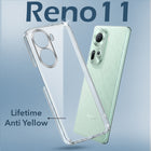 For Oppo Reno11 5G Back Cover Case (Hard Anti Yellow Clear Case | Drop & Camera Protection | Shockproof Polycarbonate)