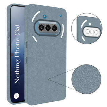 For Nothing Phone 3A 5G Back Cover Case (Glass Like Camera Protection | Leather Feel | Minimalist Professional Grip)