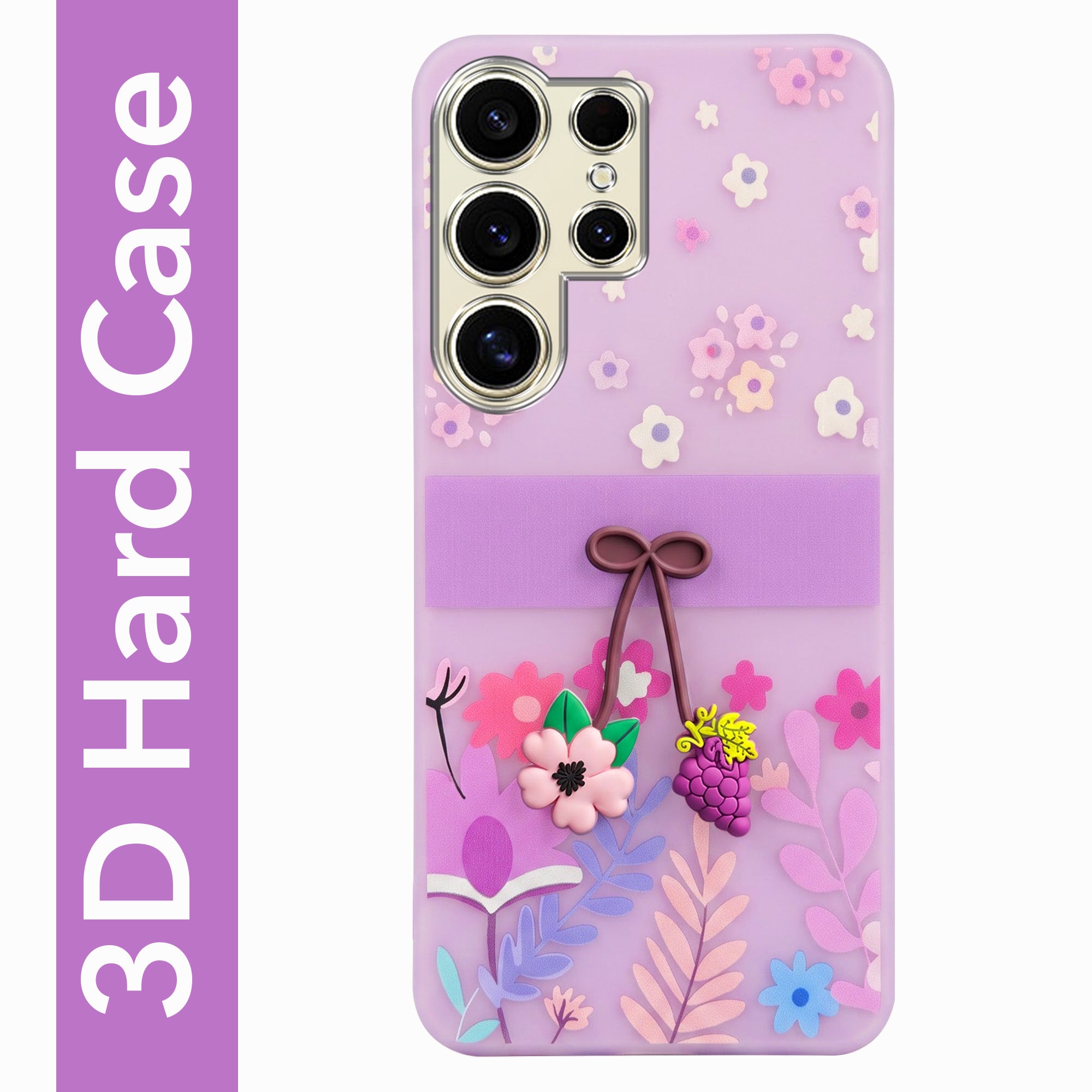 For Samsung Galaxy S24 Ultra Back Cover Case (3D Cute Cartoons | Hard Back Side Soft | Matte Premium Finish | HD Printing)