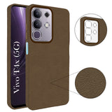 For Vivo T4x | Vivo Y31 Pro Back Cover Case (Glass Like Camera Protection | Leather Feel | Minimalist Professional Grip)