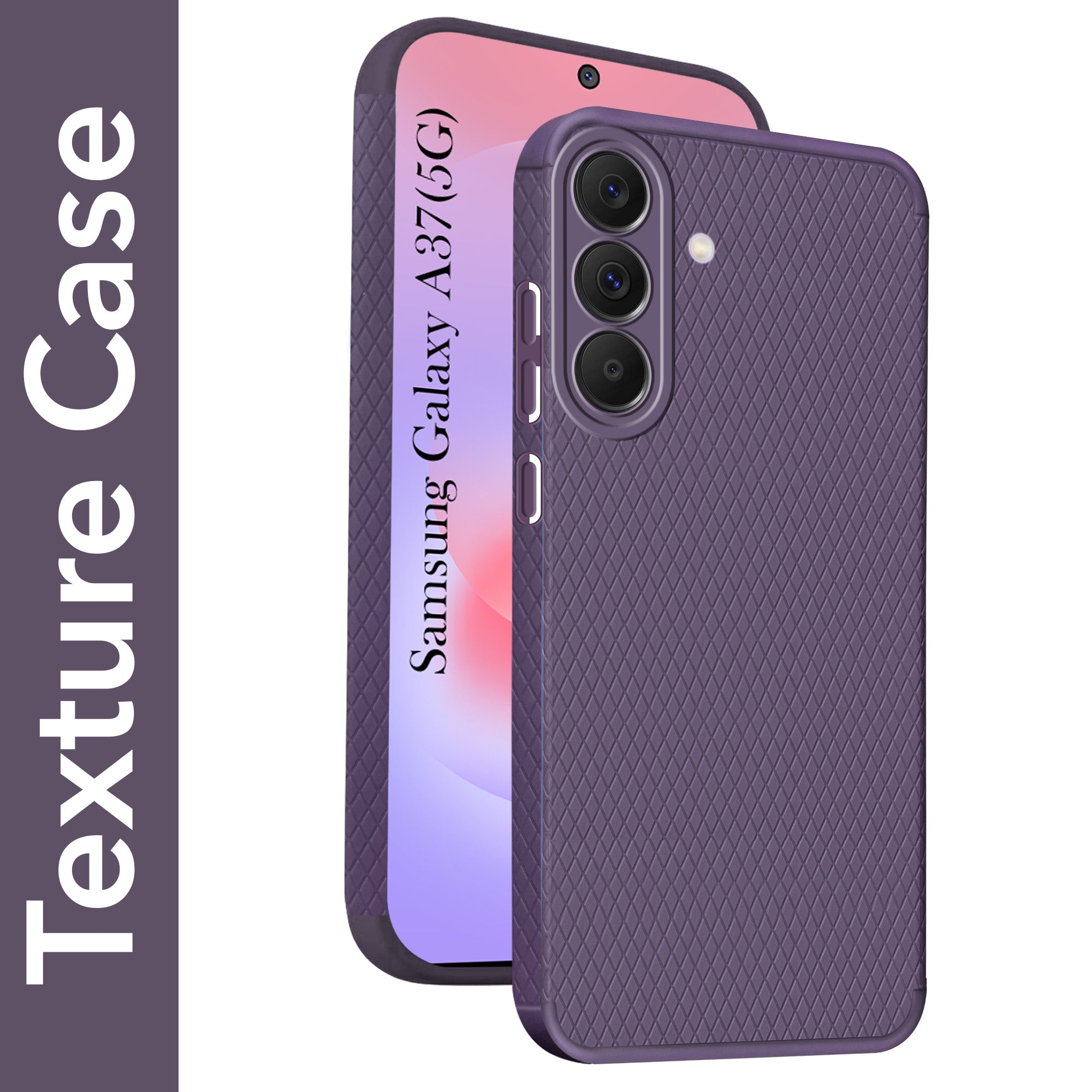 For Samsung Galaxy A37 5G Back Cover Case Liquid Silicone (Camera Protection | Side Grip Texture | Soft and Flexible)