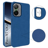 For Xiaomi Poco F7 5G Back Cover Case (Glass Like Camera Protection | Leather Feel | Minimalist Professional Grip)