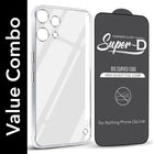 For Nothing Phone 3A Lite Combo with Back Cover and 9H Tempered Glass (Lifetime Anti-Yellow | Sleek Hard Crystal | Oleophobic Coating Screen Glass)