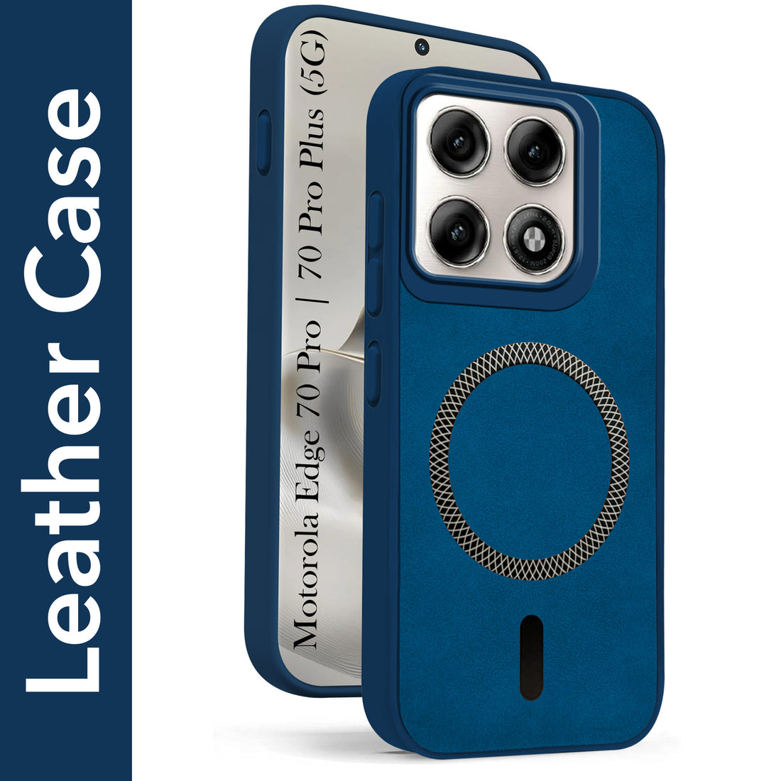 For iPhone 17 Pro | iPhone 18 Pro Back Cover Case Leather Finish (MagSafe Compatible Wireless Charging | Soft Touch | Camera Bump Protection)