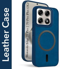 For iPhone 17 Pro | iPhone 18 Pro Back Cover Case Leather Finish (MagSafe Compatible Wireless Charging | Soft Touch | Camera Bump Protection)