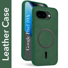 For Google Pixel 10a Back Cover Case Leather Finish (MagSafe Compatible Wireless Charging | Soft Touch | Camera Bump Protection)