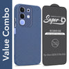 For Vivo iQOO Z10x Combo with Back Cover and 9H Tempered Glass (Liquid Silicone | Camera Protection | Oleophobic Coating Screen Glass)