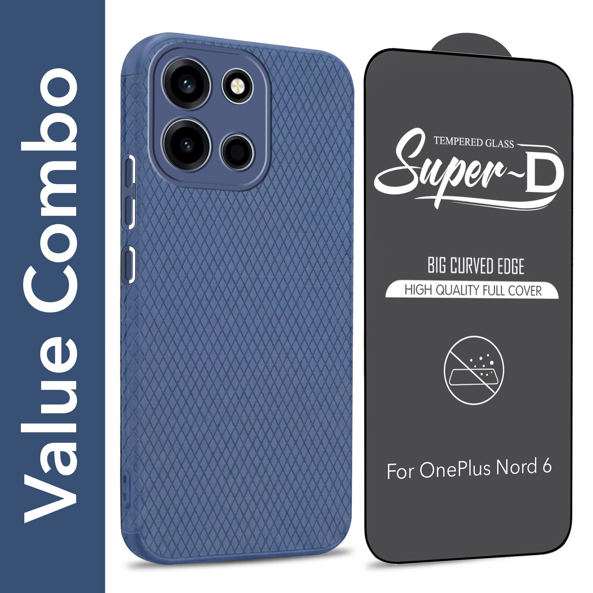 For Oneplus Nord 6 Combo with Back Cover and 9H Tempered Glass (Liquid Silicone | Camera Protection | Oleophobic Coating Screen Glass)