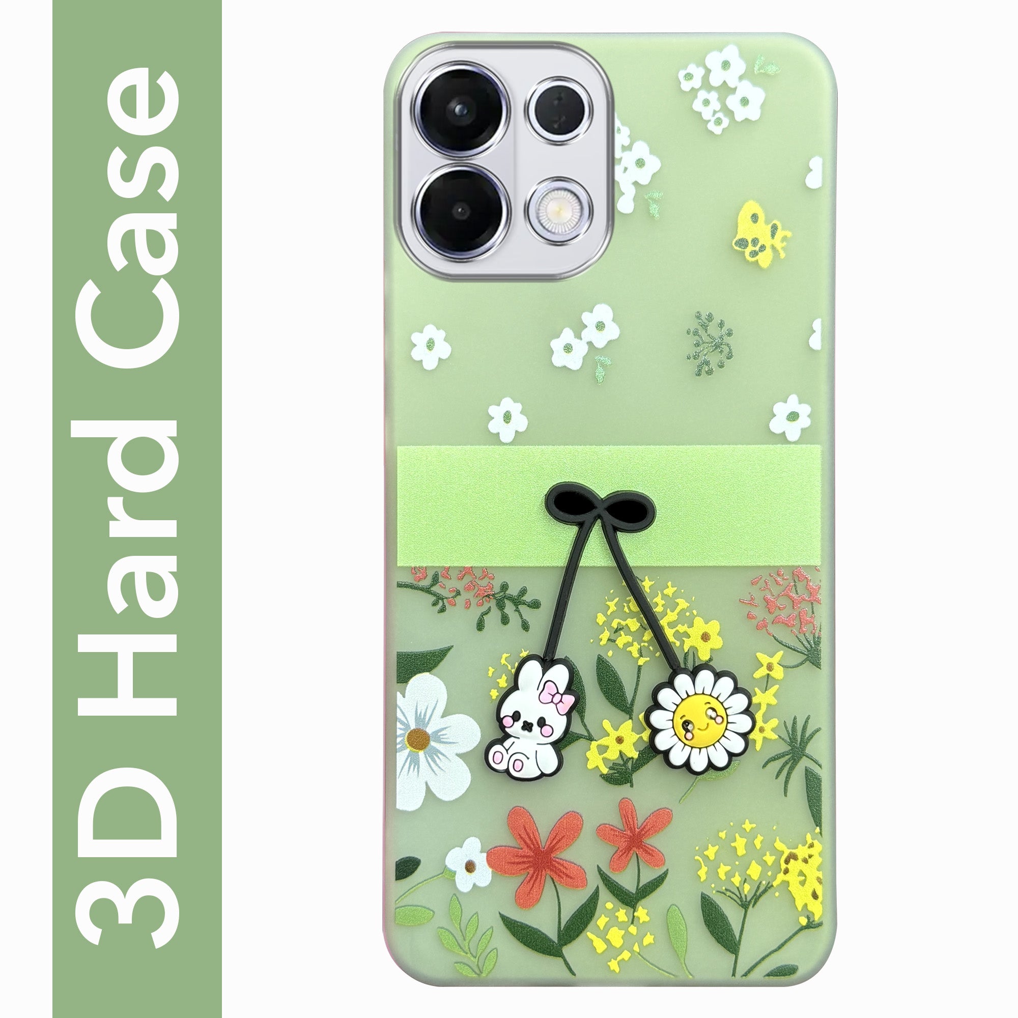 For Oppo K13 Back Cover Case (3D Cute Cartoons | Hard Back Side Soft | Matte Premium Finish | HD Printing)