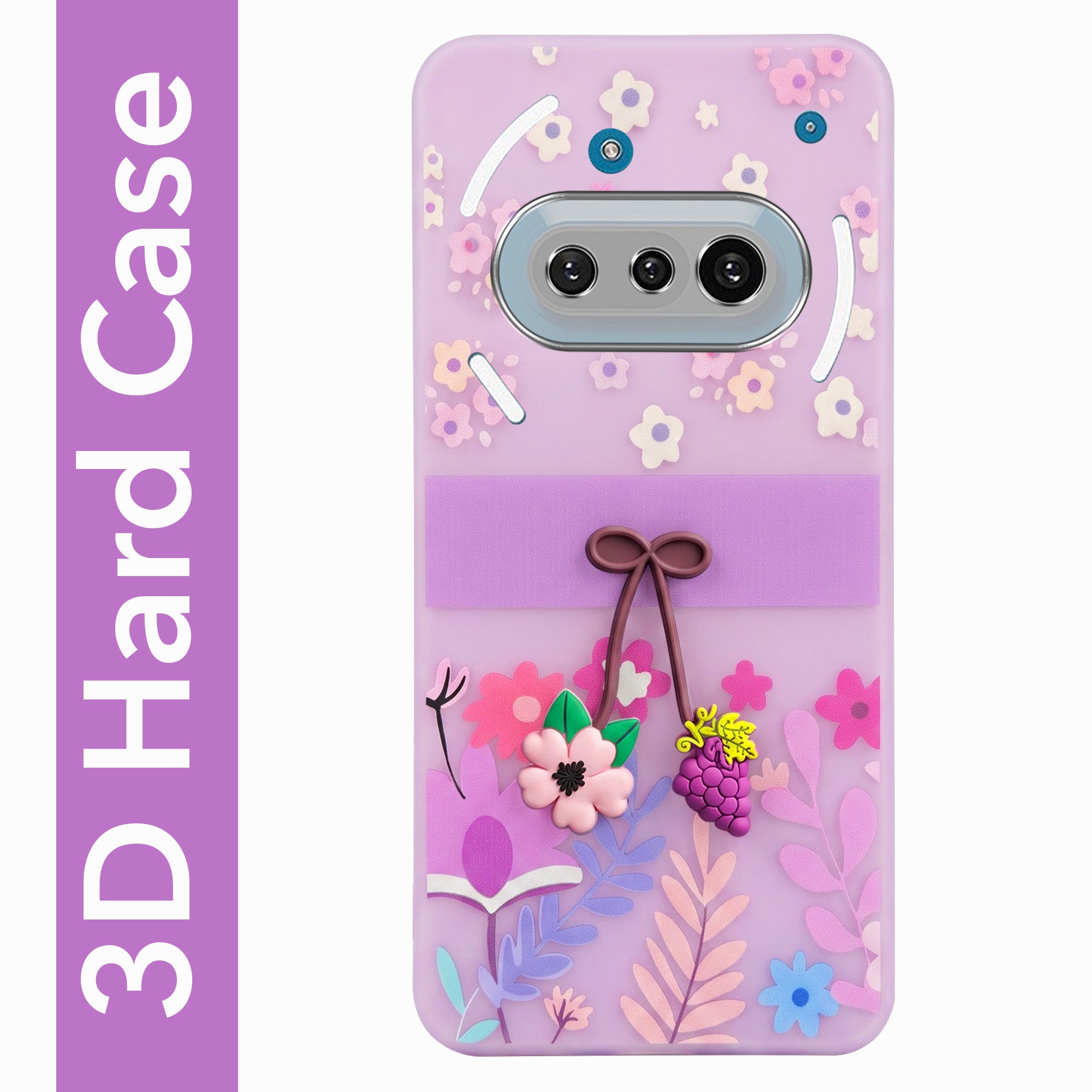 For Nothing Phone 3A 5G Back Cover Case (3D Cute Cartoons | Hard Back Side Soft | Matte Premium Finish | HD Printing)