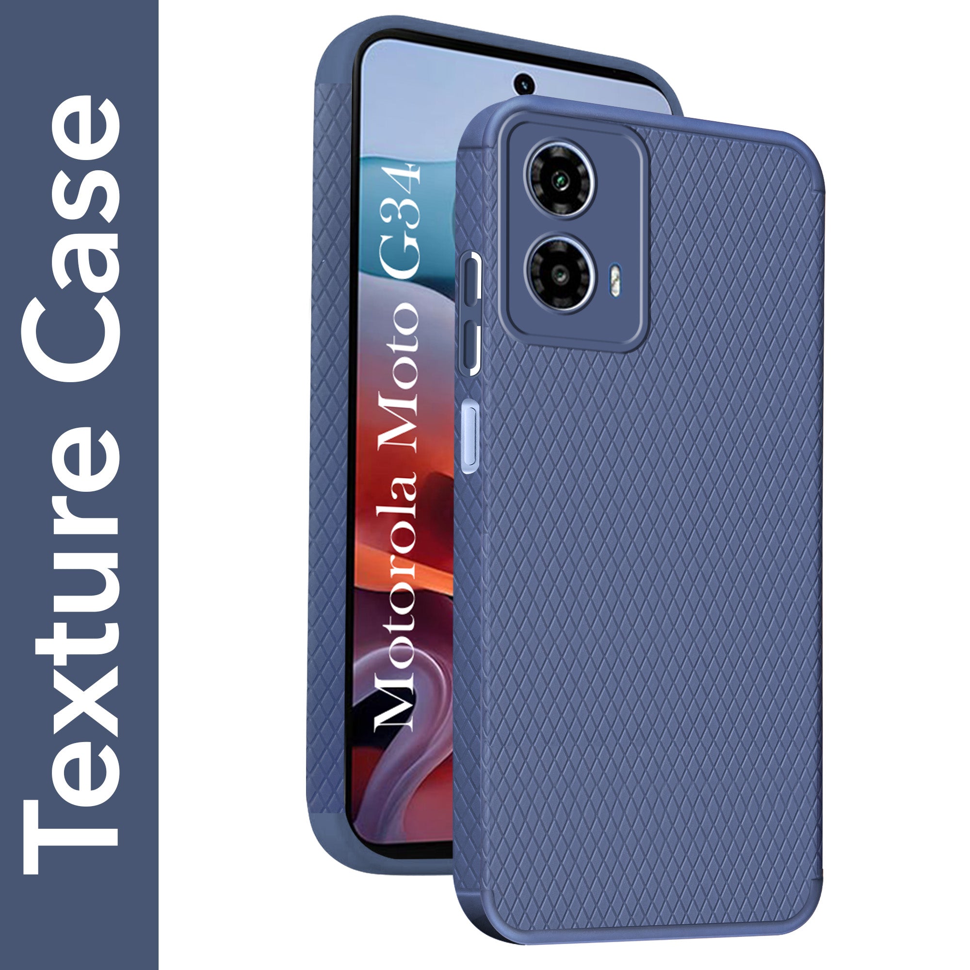 For Motorola Moto G34 5G Back Cover Case (Liquid Silicone | Side Grip | Camera Protection)