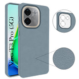 For Vivo T3 Pro Back Cover Case (Glass Like Camera Protection | Leather Feel | Minimalist Professional Grip)