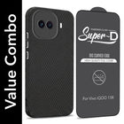 For Vivo iQOO 15R 5G Combo with Back Cover and 9H Tempered Glass (Liquid Silicone | Camera Protection | Oleophobic Coating Screen Glass)