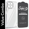 For Realme 16T 5G Combo with Back Cover and 9H Tempered Glass (Lifetime Anti-Yellow | Sleek Hard Crystal | Oleophobic Coating Screen Glass)