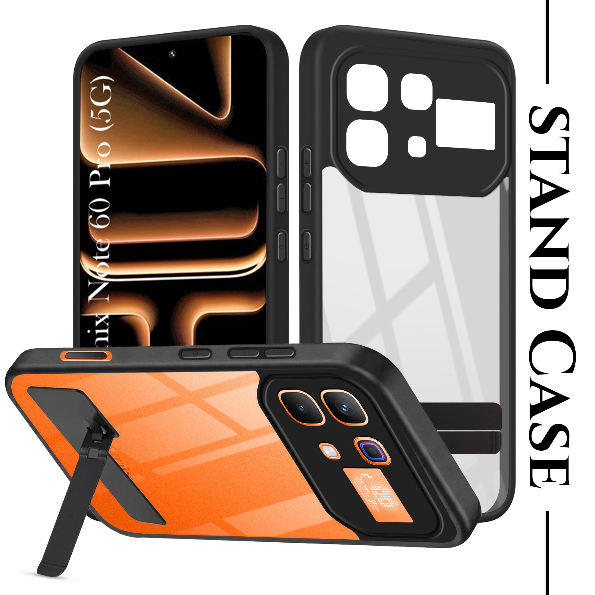 For Infinix Note 60 Pro 5G Back Cover Case (Built-in Stand | Lifetime Anti Yellow | Kickstand Shockproof | Camera Protection | MagSafe Compatible)