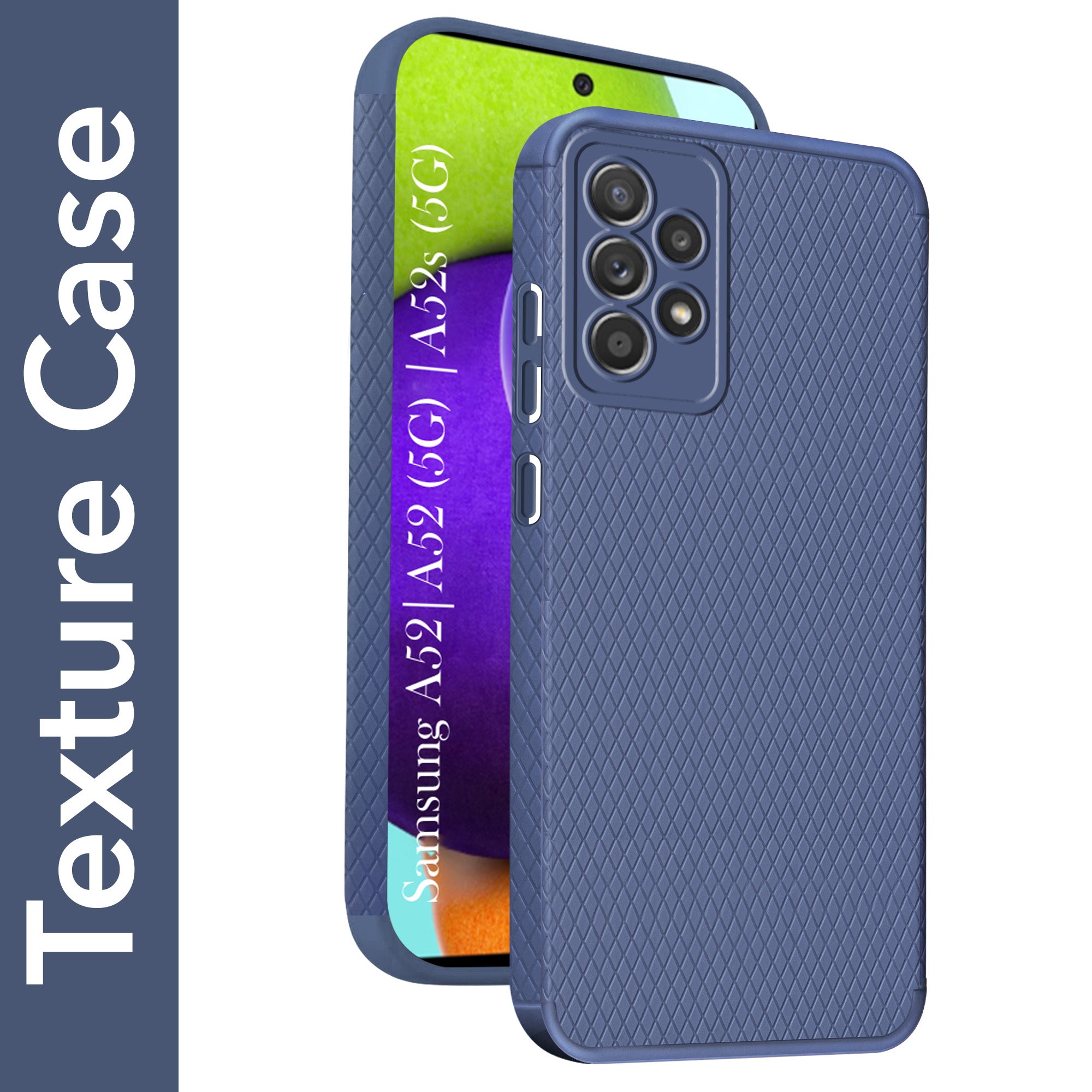 For Samsung Galaxy A52 | A52 5G | A52s 5G Back Cover Case (Liquid Silicone | Side Grip | Camera Protection)