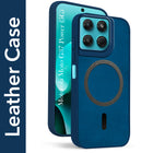 For Motorola Moto G37 Power Back Cover Case Leather Finish (MagSafe Compatible Wireless Charging | Soft Touch | Camera Bump Protection)