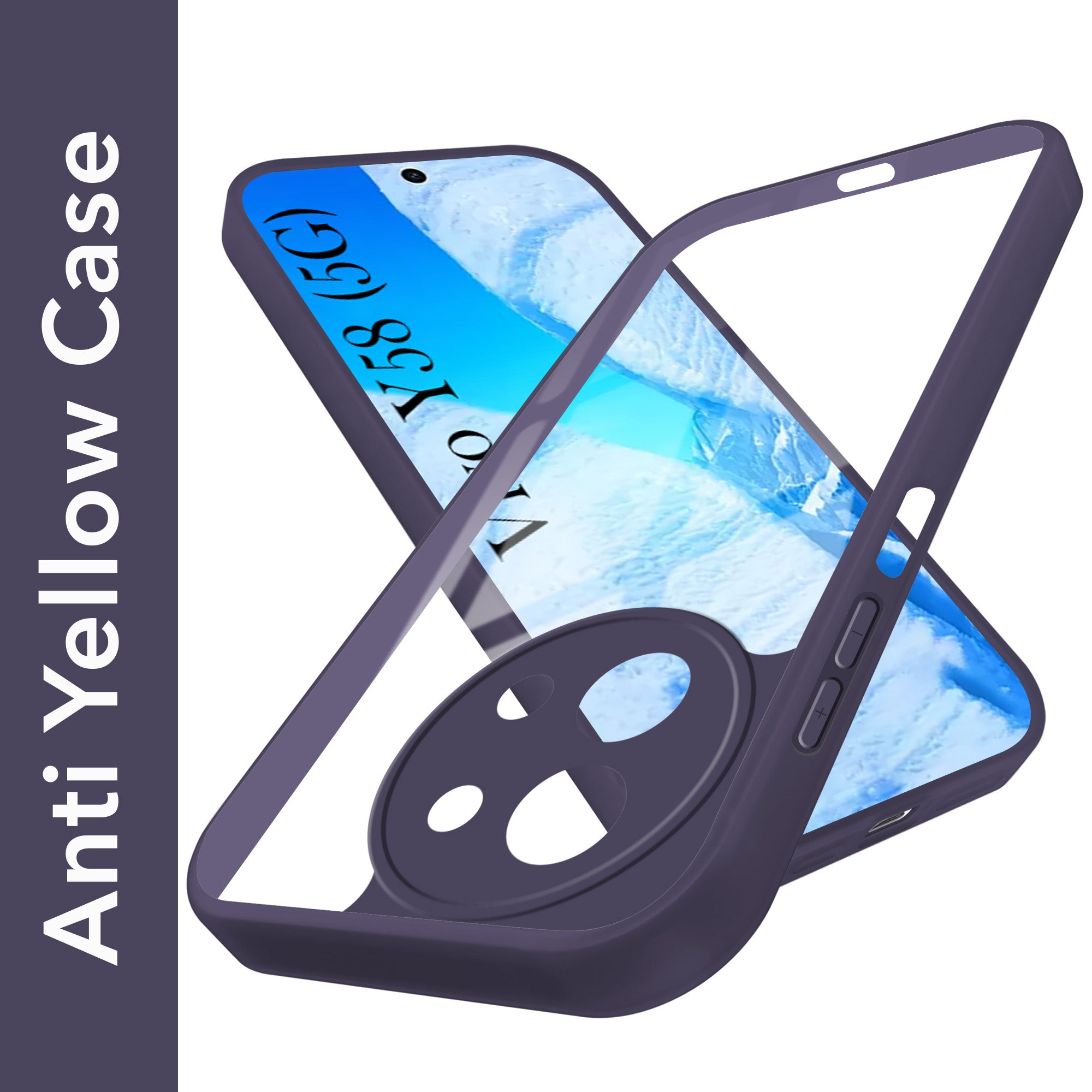 For Vivo Y58 5G Back Cover Case Ultra-Hybrid (Lifetime Anti Yellow | Anti Scratch | Crystal Clear Shockproof)