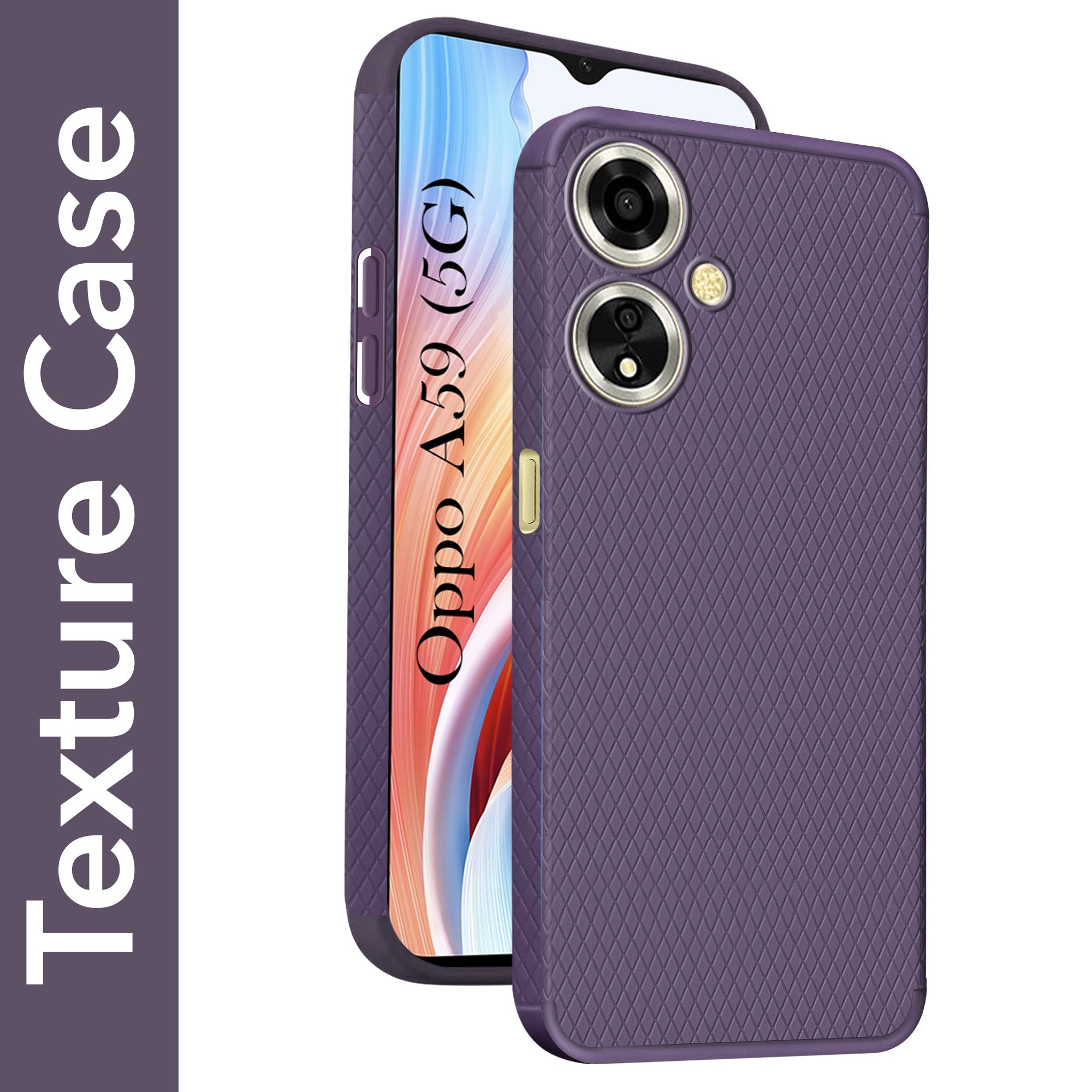 For Oppo A59 5G Back Cover Case Liquid Silicone (Camera Protection | Side Grip Texture | Soft and Flexible)